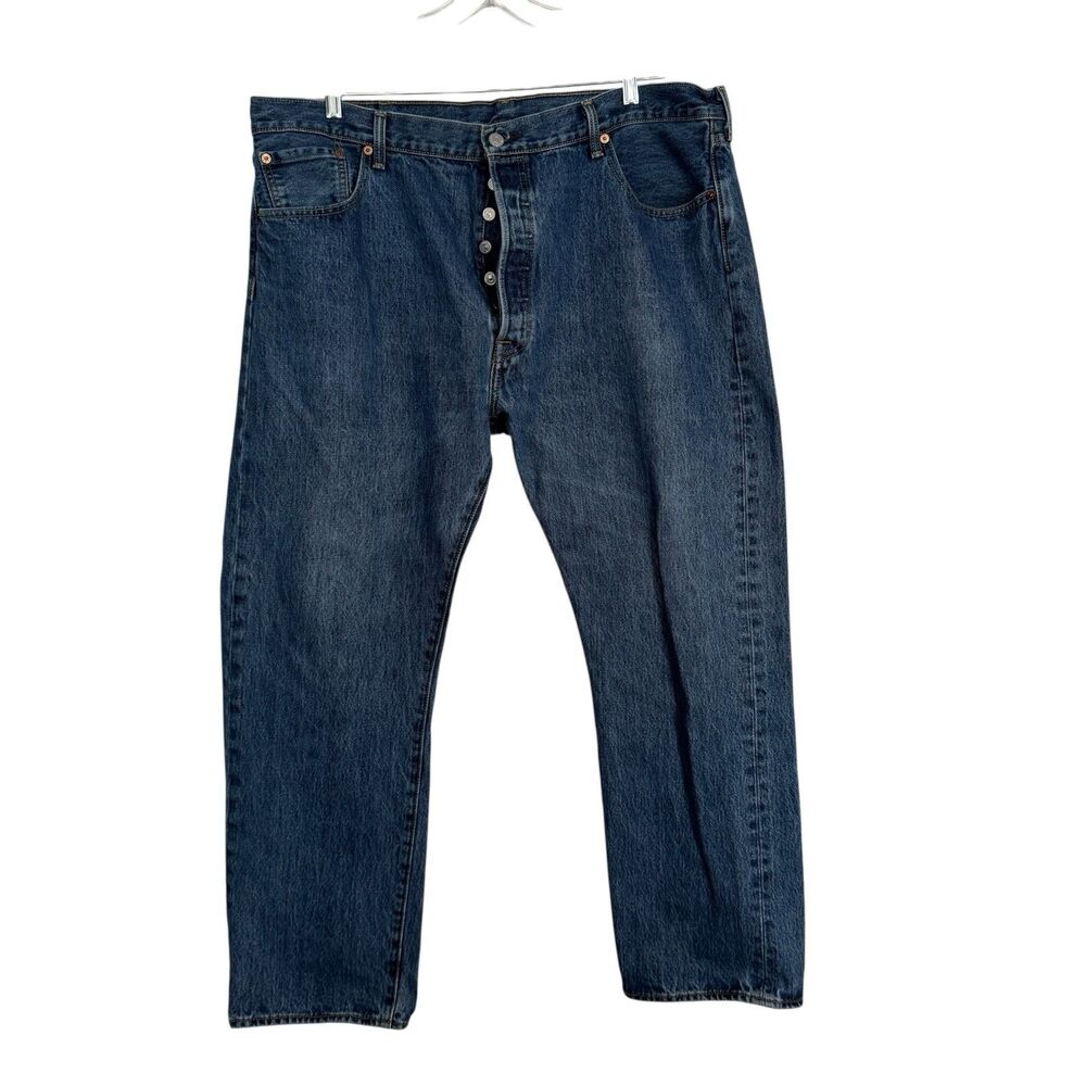 Levi's 501 Jeans Size 42X30 Men's Straight Fit Blue Button Fly, Inseam 29”